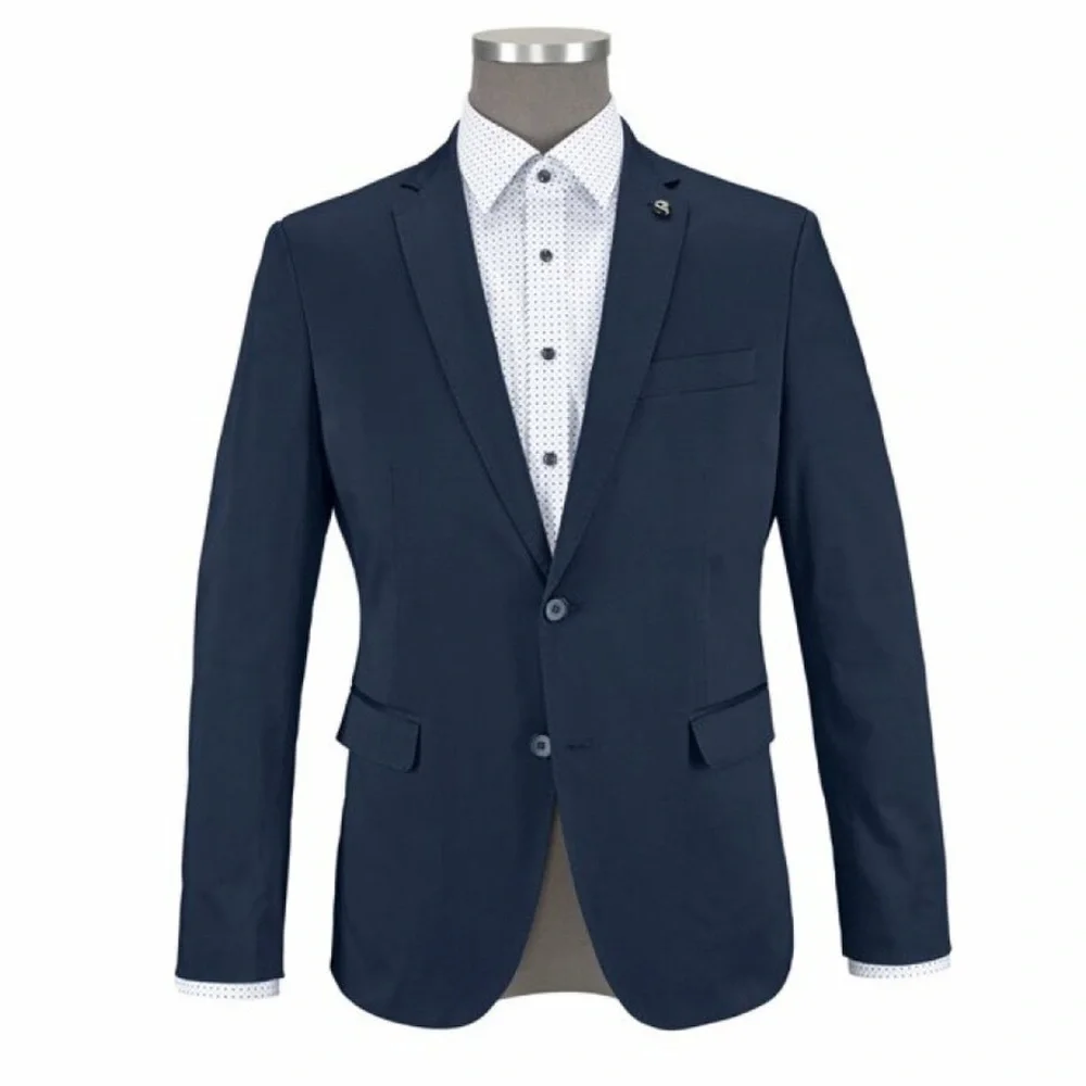 BRUNO BANANI MENS NAVY SPORT COAT Two-Button Blazer